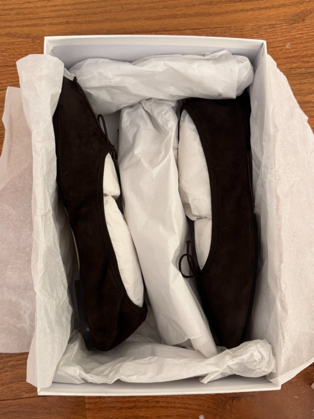 Tiby Moka Suede Ballet Flats - Picture 2 of 8